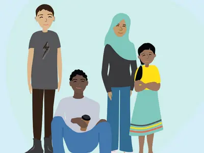 illustration of a group of youth